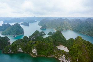 Ha Long Bay View from helicopter