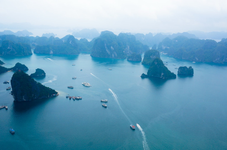 Ha Long Bay View from helicopter