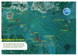 25 Minutes Halong Bay Scenic Flight Map